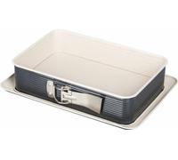 Zenker, molde rectangular para pasteles CREME NOIR, molde para hornear de acero, con revestimiento antiadherente reforzado con cerámica (color: crema/antracita)