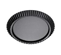 Zenker Molde rizado para tartas, diámetro 28 cm, acero con revestimiento antiadherente, color negro. 1 ud.