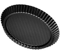 Zenker Molde Rizado Tartas 28Cm, Acero con Revestimiento Antiadherente Ilag, Negro, 28x3,5cm