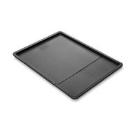 Zenker Perfect Black - Bandeja para hornear y galletas, 37-52 cm, ajustable, de acero con doble revestimiento antiadherente, resistente al calor +230 °C, fabricado en Alemania