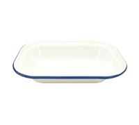 Zenker Plato pequeño rectangular esmaltado, diseño vintage, apto para horno y estufa, apto para lavavajillas, bandeja de horno, utensilios de cocina esmaltados, molde tradicional para tartas, 22 x