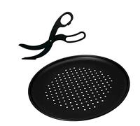 Zenker Set de Pizza, incluye Molde para Pizza Perforado de 32 cm y Tijeras para Cortar Porciones de Pizza 25 cm con Mango Ergonómico y Antideslizante…