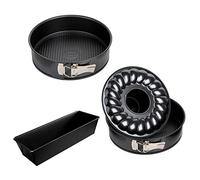 Zenker Set de Repostería, incluye 1 Molde Redondo Desmontable 24 cm, 1 Molde Rectangular 25 cm y 1 Molde Desmontable de 2 Fondos 26 cm…