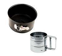 Zenker Set de Repostería, incluye Molde Desmontable 18 cm, Apto para Panettone, Tartas Altas y Bizcochos, incluye Tamizador de Acero Inoxidable 350 gr.
