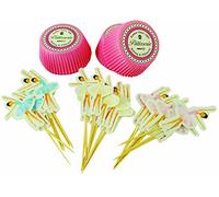 ZENKER Set Decorar CupCake Muffins en papel y madera, diseño de bailarina, 8x3cm., 48 pzas.