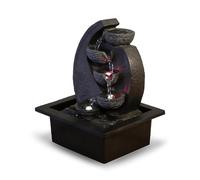 Zen'Light Cascade-v2 - Fuente de polirresina Gris/Negro, 17 x 21 x 26 cm