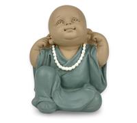 Zen'Light - Estatua de Buda Bonze Bonze Rebelión posición icónica - No Escuchar Nada - Buda bebé simbólico - Zen y Ambiente Relajante - Decoración Feng Shui - H 10,5 cm