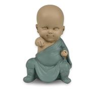 Zen'Light - Estatua de Buda Bonze Posición icónica - GongFu 3 - Buda bebé simbolismo - Zen y Ambiente Relajante - Decoración Feng Shui - H 13 cm