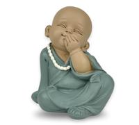 Zen'Light - Estatua de Buda Bonze Silence Iconic - Nada Decir - Baby Buda simbolismo - Estatua Tranquila y Alegre - Decoración Zen - H 10,5 cm - Zen'Light