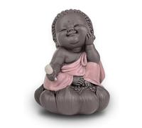 Zen'Light - Estatua de Buda en cogitación - Encantador Amuleto de la Suerte - Zen y Ambiente Relajante- Idea Espiritual para Todas Las Generaciones - H 12 cm