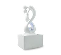 Zen'Light - Fuente de interior moderna amor blanca con luz LED colorida, decoración estilo arte contemporáneo, ideal para meditación y relajación - Diseño original circuito cerrado bola giratoria - 31