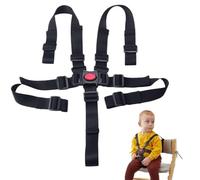 ZENQARI 1 Arnés Stokke Tripp Trapp, Arnés de Seguridad para Bebé 5 Puntos, Correa de Fijación Ajustable para Silla Infantil, Hecho de Nylon de Alta Resistencia, Ideal (Negro)