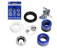 Zenthril Juego Kit Reparación Bomba Surge WF/Pulse D/Vortex E - Juntas V-Ring, Bolas Acero, O-Ring | Compatible con Graco ST-Max, Ultra Max, GMax | Recambios Bomba Airless
