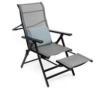 Zero Gravity Alta Resistencia Silla Reclinable y Plegable, con Cojín | Con Barra de Apoyo, para Balcón, Terraza, Porche, Jardín, Césped y Piscina Cómodas Sillas Plegables(C)