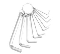 Zerodeko 10 Piezas Juego de Llaves Allen Tipo L de 1, 5-10mm Plata
