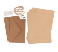 Zerodeko 2 Juegos Kit de Papeles para Cartas Vintage Sobres de Papel y Cuerda de Cáñamo, Escritura Suave y Portátil para Cartas y Notas de Agradecimiento