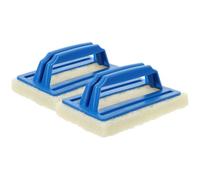 Zerodeko 2 Piezas Cepillo con Mango Ergonómico y Esponjas No Abrasivas para Limpieza Profunda de Ducha y Azulejos, Estropajo Duradero para Fregado y Depurador de Superficies