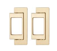 Zerodeko 2 Piezas Tirador de Mueble Invisible, Tirador de Puerta de Armario, Aleación de Zinc, Dorado, para Puerta Corredera, Cajón y Mesita de Noche, sin Taladrar, Estilo Minimalista