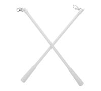 Zerodeko 2 Piezas Varilla para Cortinas de Fibra de Vidrio 30.5x1.5 Cm con Gancho para Baño y Sala, Soporte Seguro y Organizado Minimalista