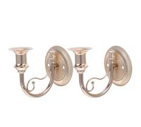 Zerodeko 2 portavelas de Pared: Apliques rústicos Dorados para Velas - Elegantes candelabros de Pared victorianos para decoración de Sala de Estar, Comedor, repisa de Chimenea, Boda
