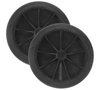 Zerodeko 2 Ruedas de Plástico Negro para Cubo de Basura Diámetro de Agujero 2.3 Cm, Aseguran Estabilidad y Balance, Ideales para Contenedores de Reciclaje