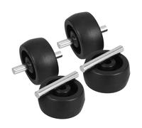 Zerodeko 4 Piezas Ruedas para Base de Sombrilla Exterior de Plástico Negro | Decoracion Verano, Repuesto para Base de Parasol y Soporte, Movilidad Suave y Protección del Suelo