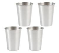 Zerodeko 4piezas Taza de Acero Inoxidable 304 de 350ml para Café y Bebidas Mixtas, Antideslizante y Resistente al Calor, Adecuado para Uso al Aire Libre Coche