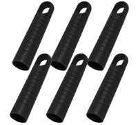Zerodeko 6 Piezas Mango de Palo de Fregona Negro de Pp Agarre Cómodo para Limpieza Fácil, Accesorio de Repuesto para Utensilios de Limpieza Domésticos