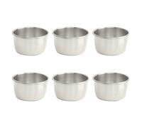 Zerodeko 6 Tazas de Acero Inoxidable de 80ml para Salsas y Condimentos, Resistentes a Ácidos, Color Plata, Ideales para Restaurantes y Catering