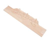 Zerodeko Aplique de Madera Tallada Floral, Onlay Ornamental Decorativo, 34,5x9x0,8cm, Marrón, Talla 3D, para Vinotecas y Cómodas, Estilo Europeo Vintage Francés