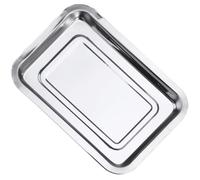 Zerodeko Bandeja para Asar Resistente al Óxido y Fácil de Limpiar de Acero Inoxidable Color Plata, Clips, Adecuado para Uso en Cocina
