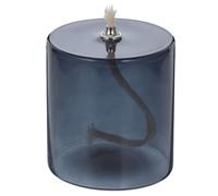 Zerodeko Lámpara de aceite de vidrio transparente recargable vela líquida de cristal vela de aceite de felicidad con mecha para el hogar boda decoración de mesa L