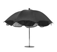 Zerodeko Mini sombrilla con Base Resistente al Viento, sombrilla Decorativa de Mesa para jardín, Piscina, terraza de cafetería, para Usar con el móvil o el teléfono, Color Negro.