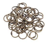 Zerodeko Pequeños Anillos de Metal 50 Unidades 20 X 15 MM Color Bronce Antiguo para Encuadernación de Tarjetas de Índice y Archivadores Cierre Seguro