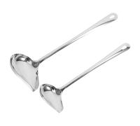 Zerodeko Resistentes y Prácticas 2 Cucharas de Acero Inoxidable para Servir Salsa y Sopa Accesorio de Cocina Adecuado para Condimentar y Rociar Alimentos