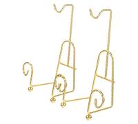 Zerodeko Soporte para Tazas de Café Organizadores de Encimera Elegantes de Hierro Dorado Diseño Europeo y Colgador Versátil Pack de 2 para Oficina y Hogar