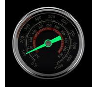Zerodeko Termómetro de Acero Inoxidable para Cocina y Barbacoa, Luz Fluorescente y Sonda para Horno, Resistente y Fácil de Leer, Adecuado para Control de Temperatura en Alimentos Horneados