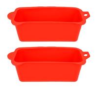 Zerodis 2 Pack Bandeja de Goteo de Silicona para Parrilla, Mangas (Rojo) | Recogegrasas debajo de la parrilla, se flexiona para un almacenamiento compacto, evita llamaradas abrasadoras, se adapta a