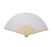 Zerodis Abanicos de Papel Vacíos Blancos, Ventilador Acanalado Plegable de Estilo Vintage Chino, Ventilador de Papel Liviano Portátil, Adecuado para Formación de Equipos, Vacaciones,