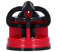 Zerodis Afiladores de Cuchillos Herramienta de Afilar Máquina para Afilar Cuchillos Cuchillas de Acero de Tungsteno con Ventosa para Tijeras de Cocina Herramientas Afilador de (rojo)