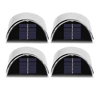 Zerodis Aplique Solar 6 LED de Acero Inoxidable IP44 Resistente Al Agua con Control de Luz de Encendido y Apagado Automático para Jardín, Patio, Camino, Escalera, Iluminación Exterior
