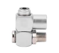 Zerodis Conector de Manguera de Aire Giratorio 1/4 Pulgada NPT Macho Hembra