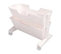 Zerodis Estantería Móvil de Sobremesa con Ruedas, 4 Ruedas Universales y Diseño Inclinable para Organizar Bibliotecas, Oficinas y dormitorios. (White)