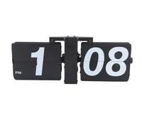 Zerodis Flip Clock Reloj de Escritorio Digital con Tapa Reloj Mecánico de Acero Inoxidable y PVC con Giro de Página 36 X 13,8 X 8 Cm Números Grandes para Escritorio, Pared, Sala de Estar, Oficina,