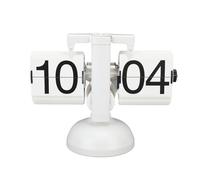 Zerodis Flip Clock Reloj de Escritorio Retro con Pantalla Abatible Mecánica de Acero Inoxidable 304, Números Grandes de 24 Horas, Tiempo Ajustable para Sala de Estar, Oficina, Estudio, Decoración de