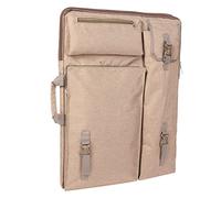 Zerodis Herramientas de Pintura Bolsa para Llevar Mochila Ajustable de Lona para Suministros de Arte Tote de Gran Capacidad para Viajes y Estudiantes Portafolio de Artistas Fácil (Caqui)