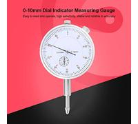 Zerodis Indicador de Dial Indicador de Precisión de Metal 0 a 10 Mm Precisión de 0,01 Mm Fácil Lectura Medición Estable para Eje Descentramiento Engranaje Contragolpe Comprobación de Empuje en