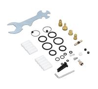 Zerodis Kit de Anillo de Sello de Compresor de Aire Kit de Reparación de Compresor de Aire de Metal y PVC para Bomba Manual de 4500 Psi 30 Mpa, 16 Juntas Tóricas 10 Núcleos de Filtro 6 Accesorios para