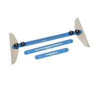 Zerodis Plantilla de Calibre para Peldaños de Escaleras, Plantilla de Aluminio y Acero Inoxidable Ajustable para Peldaños de Escaleras, de 30 a 152 Cm, Marcas Claras para, Contrahuellas, Estantes,
