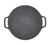 Zerodis Platos para Barbacoa Sartén para Barbacoa Coreana Sartén para Parrilla Coreana Teppanyaki Redonda Antiadherente para para Acampar Al Aire Libre con Aleación de Aluminio Superficie Lisa Peso